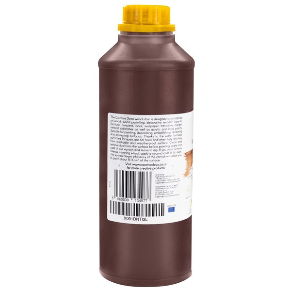 Creative Deco Holzbeize auf Wasserbasis 1L Eiche-Natur Holz Farbe