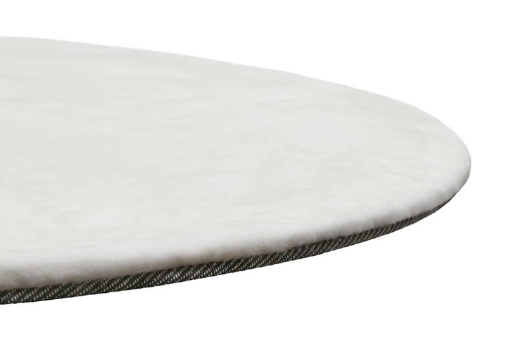 Teppich Rund Weiß kuschelig & flauschig Vita Homie Living 200 cm rund