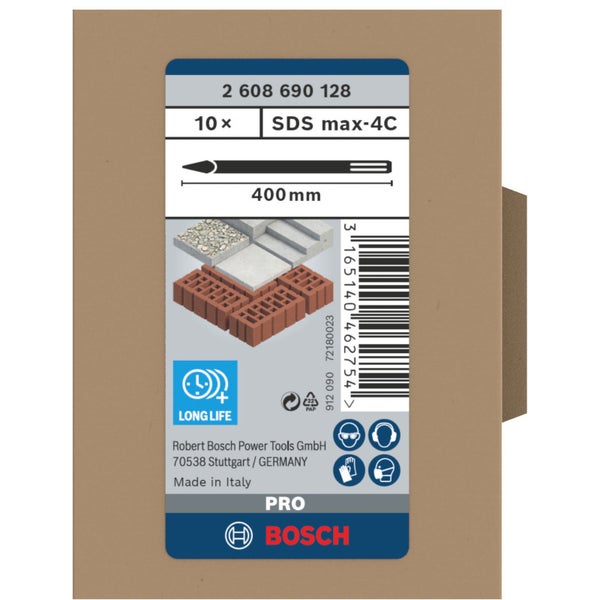 Bosch PRO SDS max-4C Spitzmeißel-Set 400 mm - 2608690128