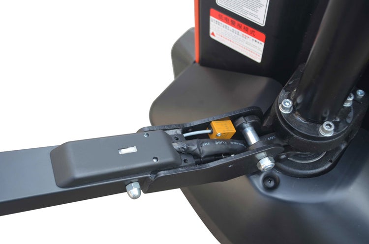 Detailansicht eines Gabelhubwagens