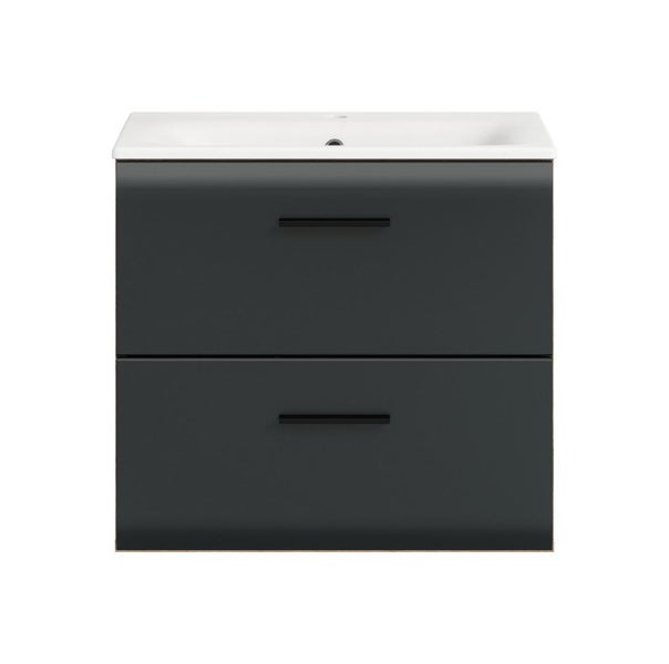 Waschtischunterschrank mit zwei Schubladen und Waschbecken