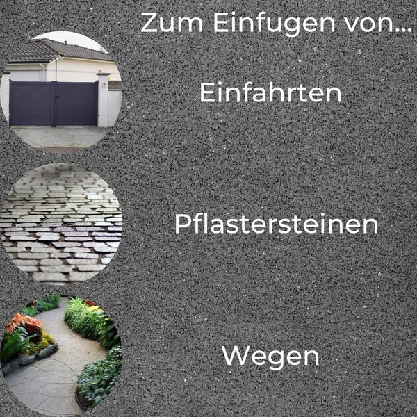 Fugensand Anthrazit 25 kg 0,02 - 2,2 mm Quarzsand Fugensand Basaltsplitt Splitt Pflastersand Fugen Sand Pflasterstein Basalt