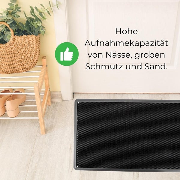 Fußmatte Schmutzfangmatte Fußabtreter Outdoor Gummi Außen Haustür Türmatte Fußabstreifer Türvorleger Schmutzfang Matte Sauberlaufmatten