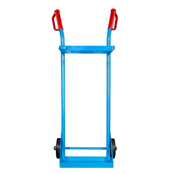 PROREGAL Gasflaschensackkarre für 2x10 Liter Flaschen | Lichtblau | Gasflasche, 10 Liter