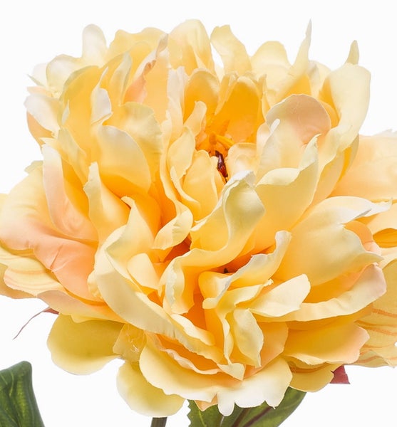 Künstliche Blumen in Lila mit grünen Stielen.