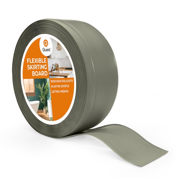 Quest flexible Weichsockelleiste auf Rolle als Fußleiste für verschiedene Bodenbeläge