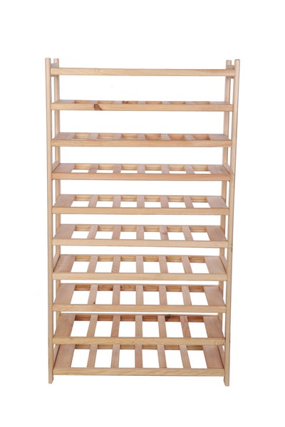 PROREGAL Weinregal SPREEWALD HxBxT 124x70x33cm 60 Flaschen auf 10 Ebenen Massives Kiefernholz Natur
