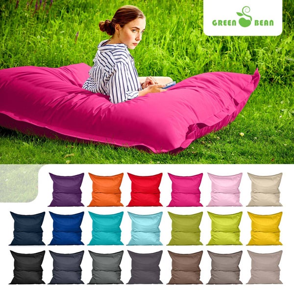 Green Bean Sitzsack XXL 140x180cm 380 Liter Kinder & Erwachsene Bean Bag EPS Perlen Füllung Riesensitzsack Groß Draußen Outdoor Liegekissen Waschbar Wetterfest Lounge Sitzkissen Bodenkissen Pink