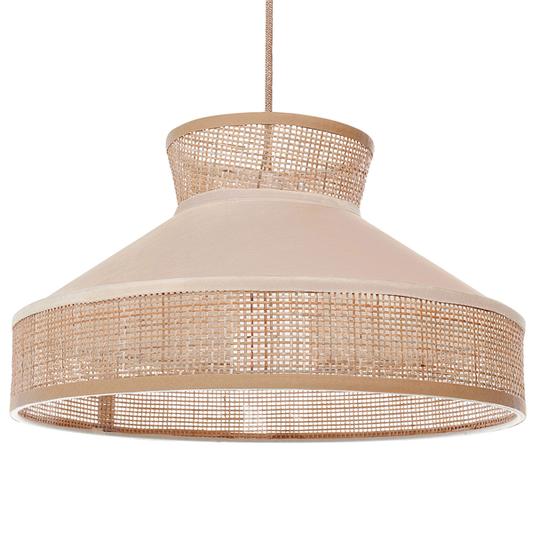 Hängeleuchte Rattan beige / natürlich Kegelform BATALI