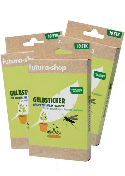 Gelbsticker Set - 30x Giftfreie Gelbtafeln zur Trauermücken Bekämpfung