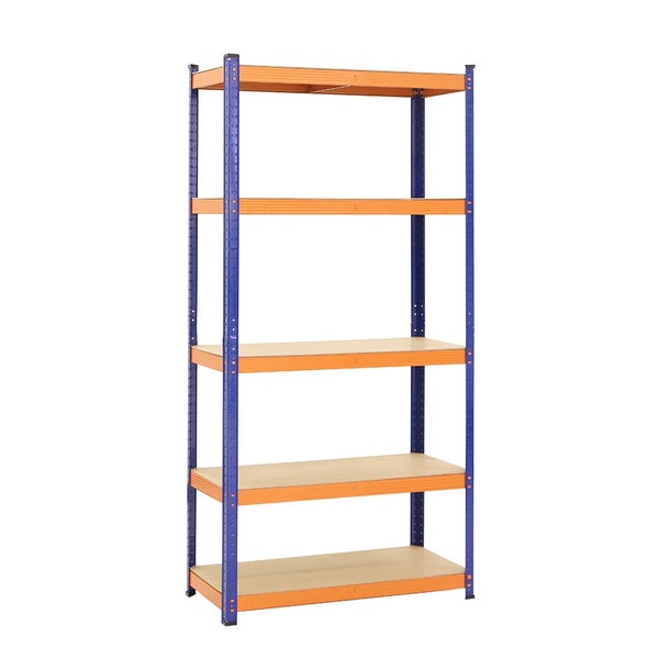 Schwerlast Steckregal Blau/Orange 5 Regale - Lagerregal - Tragkraft 875 kg