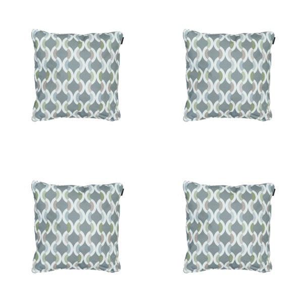 Dekokissen Trivia grau - ca. 50x50 cm - 4er-Set