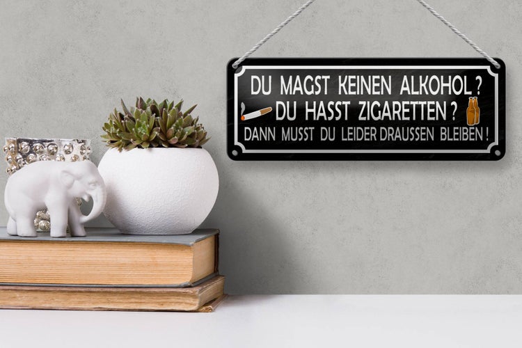 Blechschild Spruch 27x10cm du magst keinen du hasst Dekoration