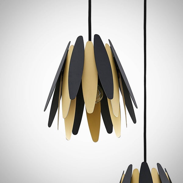 Lucande Pendelleuchte Lounit (Design, Modern) in Schwarz aus Metall (3 flammig E14) - Design-Hängeleuchte Esstischlampe Hängelampe Hängeleuchte Wohnzimmerleuchte