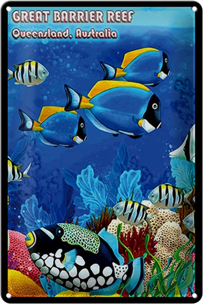 Blechschild Spruch 20x30cm great barrier reef Queensland