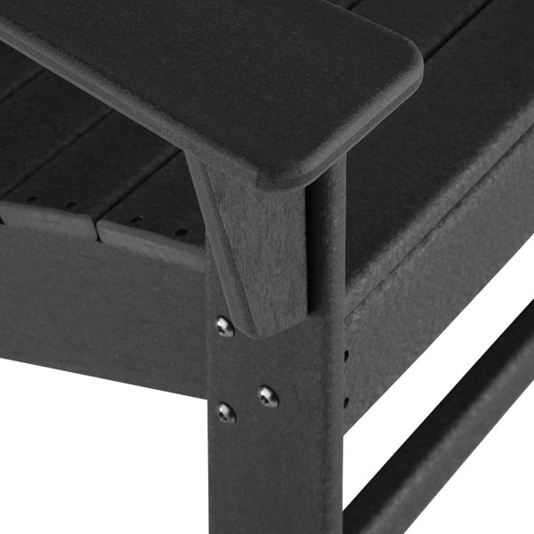 Gartenstuhl Joan mit Tisch Dylan tectake  im Adirondack-Stil Tisch mit Lamellenmuster