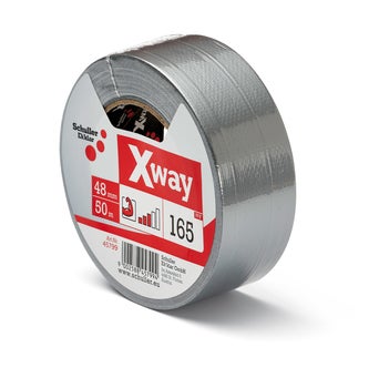 Eine Rolle Schuller Xway Gewebeband mit einer Breite von 48 Millimetern und einer Länge von 50 Metern.