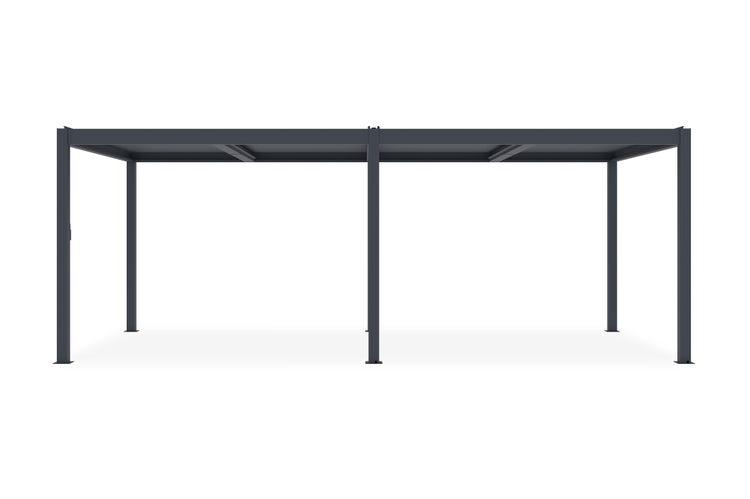 Pergola Aluminium Lamellendach SANTA B600 x T304 x H220 cm, Aluminiumpfosten 10 x 10 cm, Anthrazitgrau