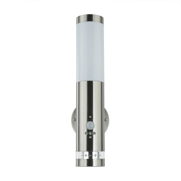 Edelstahl Wandleuchte mit Bewegungsmelder