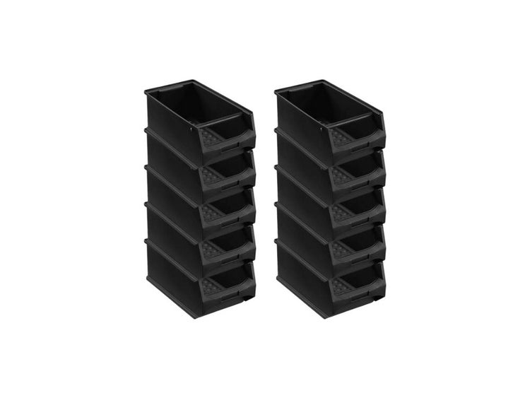PROREGAL Leitfähige Sichtlagerbox 4.1 Mit Griffstange HxBxT 15 x 20 x 35 cm 7,2 Liter ESD Sichtlagerbehälter Sichtlagerkasten