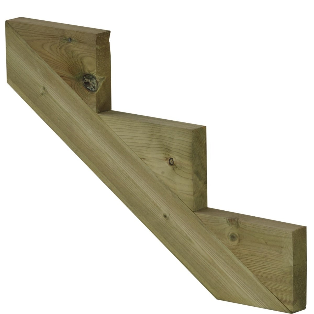 Treppenwange 3 Stufen aus KDI Holz für Gartentreppe, Außentreppe, Terrassentreppe n