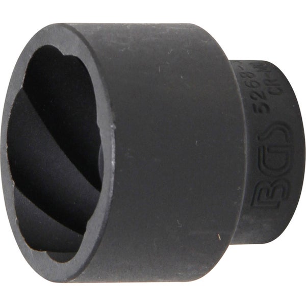 BGS Spiral-Profil-Steckschlüssel-Einsatz / Schraubenausdreher Antrieb Innenvierkant 12,5 mm (1/2) SW 32 mm - 5268-32