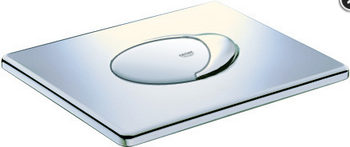 Grohe Betätigungsplatte für WC-Spülung mit ovaler 2-Mengen-Spültaste, verchromt.