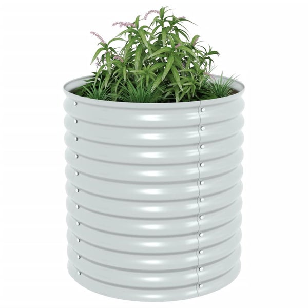 Garten-Hochbeet 80x80x81 cm Verzinkter Stahl Silbern