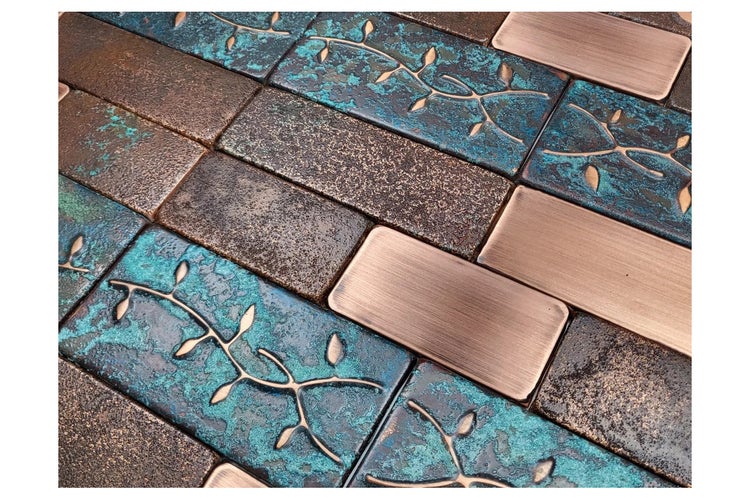 Mosaikfliesen mit Pflanzenmuster für Wand- und Bodengestaltung