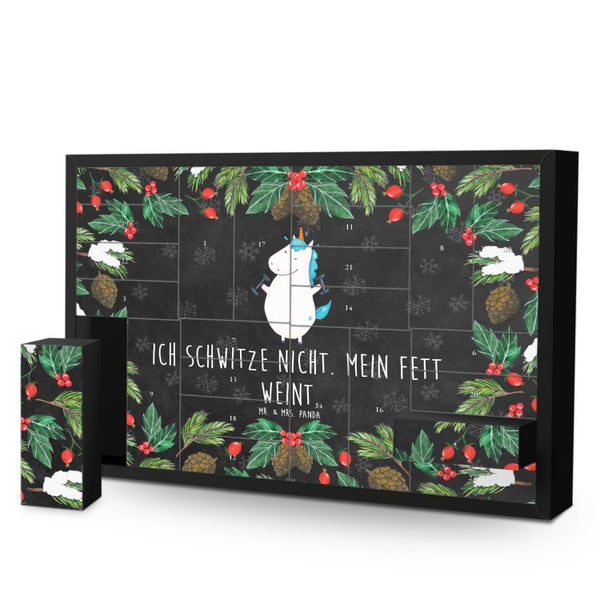 Mr. & Mrs. Panda Befüllbarer Adventskalender Einhorn Fitness - Schwarz