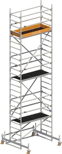Layher Rollgerüst mit mehreren Plattformen für Arbeiten in der Höhe