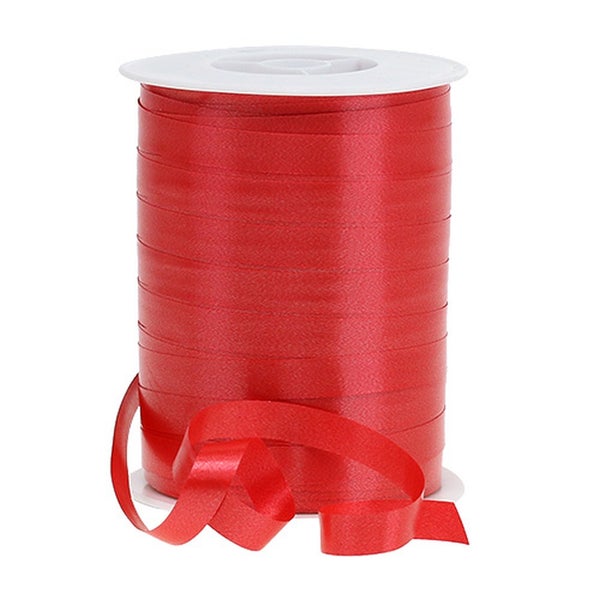 Rolle rotes Geschenkband aus Kunststoff