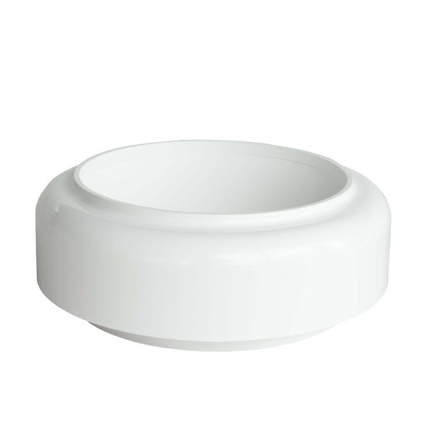 Rundes Ersatzglas für Leuchten aus weißem Opalglas.