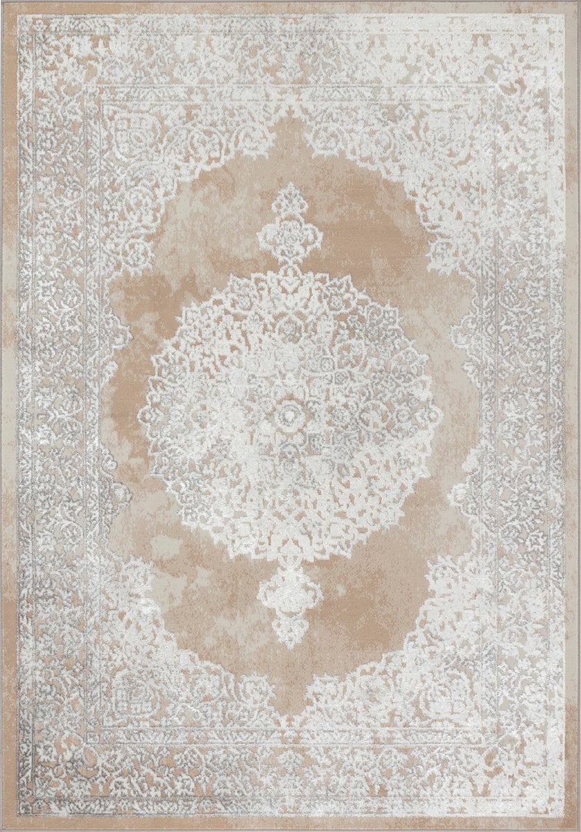 Vintage Orientalischer Teppich - Beige/Weiß - 120x170cm - DEFNE