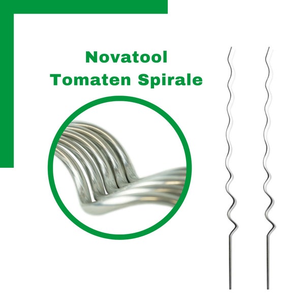 Novatool 10 Tomatenstäbe 150 cm 5 mm Durchmesser Tomatenspiralstäbe verzinkt Rankstäbe Tomatenstangen Rankhilfe Blumenhalter Pflanzstäbe