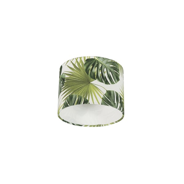 Baumwoll-Lampenschirm Blattdesign Rund 20/20/15 - Leaf