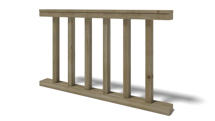 Geländer für Gartenlaube