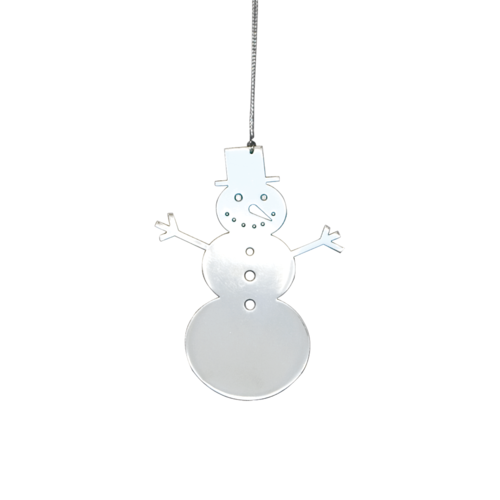 Silberner Schneemann Metall-Anhänger - Pluto Design