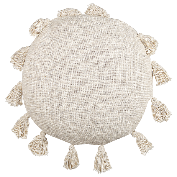 Dekokissen 2er Set MADIA Baumwolle 45 x 45 cm Hellbeige Ohne Muster