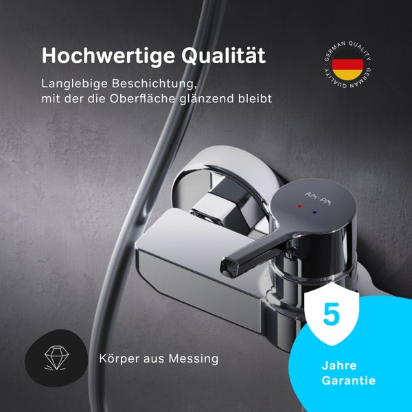 AM PM Duscharmatur aus Messing mit langlebiger Beschichtung und fünf Jahren Garantie