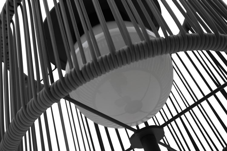 Stehlampe mit Ablagetisch anthrazit, 54 x 35 x 140 cm, LED, Solarpanel