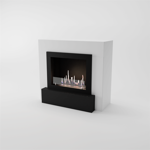 GLOW FIRE Ethanol Kamin 'Odda' | Ethanolofen in weiß mit 3 Std. Brenndauer und 2 KW Heizleistung | BxHxT: 99x90x45 cm