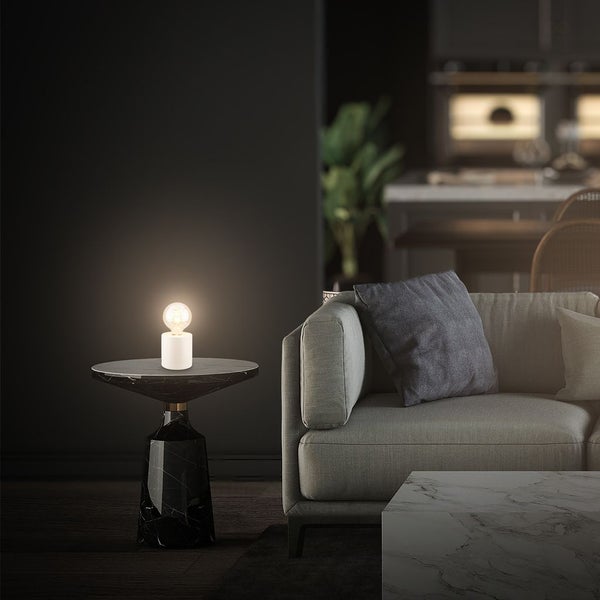 Tischlampe Tischleuchte Schlafzimmer Büro Kabelschalter Keramik Flur