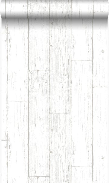 Origin Wallcoverings Tapete Holz-optik Elfenbeinweiß - 53 cm x 10,05 m - 347551