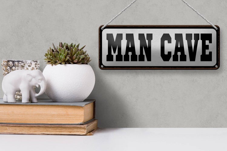 Blechschild Spruch 27x10cm Man Cave Dekoration