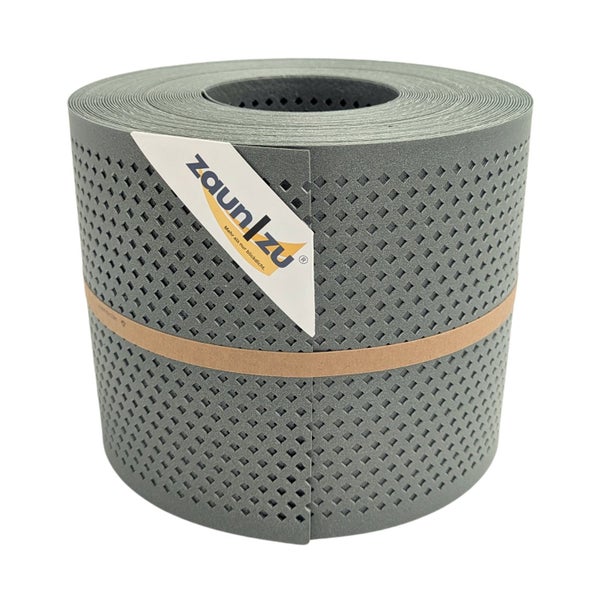 Zaunblende Rolle mit Rautenmuster und Zaunblizu Etikett