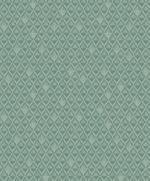 Masureel Tapete geometrisches Motiv Grün - 53 cm x 10.05 m - 631905