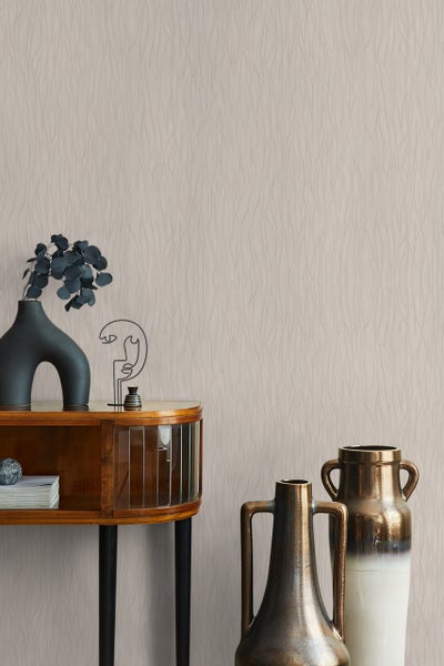 Tapete Beige Grafisch Modern für Wohnzimmer Schlafzimmer MADE IN GERMANY 10,05 x 0,53m