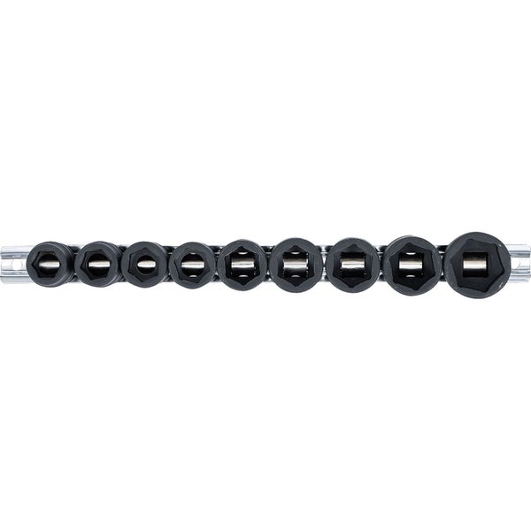 BGS Kraft-Steckschlüssel-Einsatz-Satz Sechskant, extra flach Antrieb Innenvierkant 12,5 mm (1/2) SW 13 - 24 mm 9tlg. - 9551