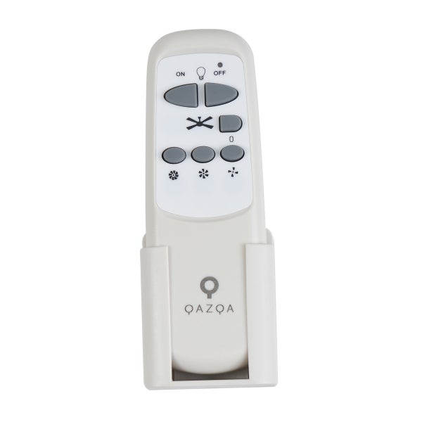 Qazqa Deckenventilator Fernbedienung mit Wandhalterung zur Steuerung von Licht und Ventilatorstufen